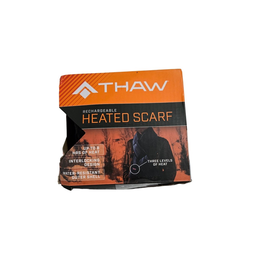 THAW Rechargeable Heated Scarf Black Water Resistant 5000mAh OS